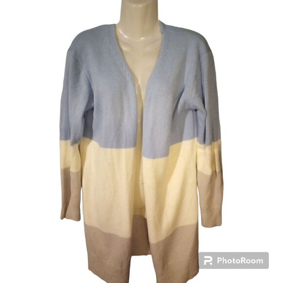 Kirundo color block acrylic cardigan - Picture 1 of 11